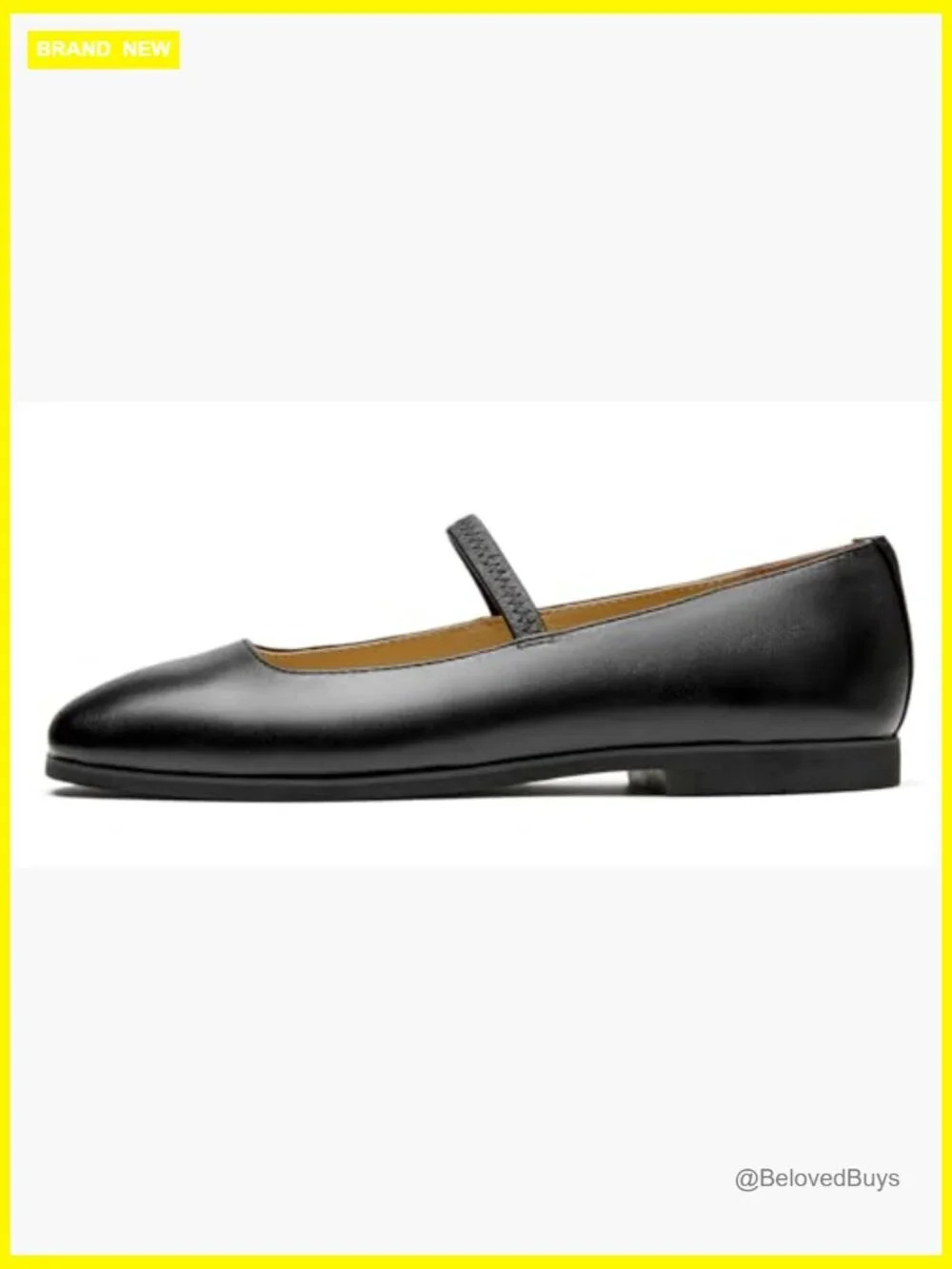 Women's Lightweight Leather Mary Jane Flats - Slip On Walking Shoes
